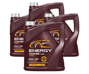 4x4 Litro Mannol Energy Combi Ll 5W-30 olio motore MN7907 Api Sn Acea C3
