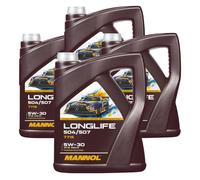 4x5 di Litro Mannol Longlife 504/507 5W-30 olio motore Api Sn Acea C3 7715