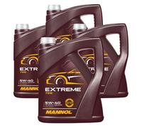 4x5 Litro mannol extreme 5W-40 olio motore Acea A3/B4 MB Jaso MA2 VW Porsche