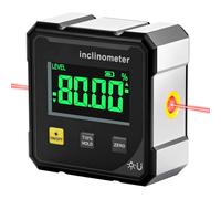 4x90° Goniometro Digitale Magnetico, Inclinometro Elettronica Angolo con Display LCD, Elettronico Angle Finder, 4 Lati Magnetici, Cavo Type-C, Funzione Zero per Lavori di Legno Carpentiere e Edilizia