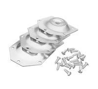 4xAngled Gambe Fissaggio Piastra Staffa Tavolo Mobili Piedi Set + Viti Supply