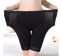 4XL/5XL/6XL Pantaloni corti di sicurezza da donna Pantaloni corti senza cuciture in morbido cotone Plus Size Estate sotto i pantaloncini Calzamaglia corta traspirante in pizzo ( Color : Black , Size :