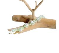 4Yard Pearls Embroidery Beaded Fringed Ribbon Handmade DIY Lace Applique Collar Cuffs Apparel Fabric 1.5CM Wide(Green)