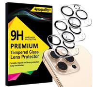 4youquality Confezione da 3 pellicole protettive per obiettivo della fotocamera per iPhone 16 Pro (6,3 pollici) e iPhone 16 Pro Max (6,9 pollici), vetro temperato 9H, [LifetimeSupport] [Case-friendly]