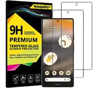 4youquality Pellicola protettiva in vetro temperato per Google Pixel 6a (6,1 pollici), confezione da 2, [LifetimeSupport] [resistente agli urti] [antigraffio]
