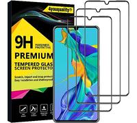 4youquality Pellicola protettiva in vetro temperato per Huawei P30, copertura completa, copertura completa, antigraffio, infrangibile, confezione da 3