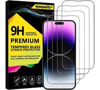 4youquality Pellicola protettiva per iPhone 14 Pro Max (6,7 pollici), in vetro temperato, LifetimeSupport, protezione dagli urti, infrangibile, antigraffio, confezione da 4
