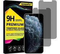 4youquality Pellicola protettiva per la privacy per iPhone 11 Pro, iPhone XS e iPhone X (5,8 pollici), pellicola in vetro temperato anti spia, confezione da 2, [LifetimeSupport] [Anti-spia][Resistente