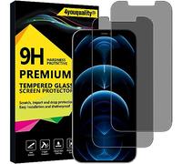 4youquality Pellicola protettiva per la privacy per iPhone 12 Pro Max (6,7 pollici), pellicola in vetro temperato anti spia, confezione da 2, [garanzia a vita][anti-spia] [resistente agli urti]