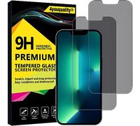 4youquality Pellicola protettiva per la privacy per iPhone 16e, iPhone 14, iPhone 13 e 13 Pro (6,1 pollici), pellicola in vetro temperato anti spia, confezione da 2, [LifetimeSupport] [Anti-spia]