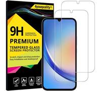 4youquality Pellicola protettiva per Samsung Galaxy A34 5G, pellicola in vetro temperato 9H, confezione da 2, [LifetimeSupport] [resistente agli urti] [antigraffio], QSD-2packA34