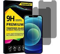 4youquality Pellicola protettiva per schermo privacy per iPhone 12 Mini, 5,4 pollici, pellicola in vetro temperato anti spia, confezione da 2, [garanzia a vita]