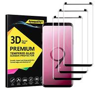 4youquality - Pellicola salvaschermo in vetro temperato per Samsung Galaxy S9 Plus S9+, copertura completa, antigraffio, in confezione da 3