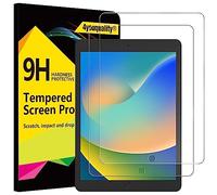 4youquality Pellicola salvaschermo per iPad 9 (modello 2021)/ iPad 8 (modello 2020)/ iPad 7 (modello 2019) da 10,2 pollici, pellicola in vetro temperato di 9a/8a/7a generazione, antigraffio, resisten