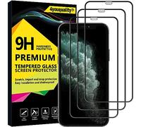 4youquality - Protezione per display smartphone, in vetro temperato, copertura completa, per iPhone XS Max e iPhone 11 Pro Max, confezione da 3