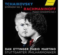 チャイコフスキー : 交響曲 第5番 | ラフマニノフ : ピアノ協奏曲 第1番 (Tchaikovsky : Symphony No.5 | Rachmaninoff : Piano Concerto No.1 / Dan Ettinger | Fabio Martino | Stuttgarter Philharmoniker) [CD] [Import] [日本語帯・解説付]