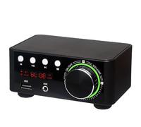 5.0 HIFI Amplificatore di potenza 50Wx2 Canali 2.0 Home Car Audio digitale AMP USB U-diK TF Lettore musicale(Black Set)