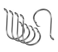 5/0# Pesca Cerchio Ami,100pz 1.65" L Carbonio Acciaio Offset Amo,Nero