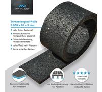 5.000 X 80 X 3Mm Gommagranuletto Rotoli Strisce Terrassen Pads Stelzlager