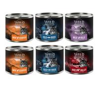 Set prova! Wild Freedom Adult lattine Umido per gatto - 6 x 200 g Mix 2: 2 x Pollo, 2 x Salmone, 1 x Manzo, 1 x Anatra