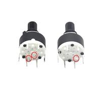 【5-1 PZ】SR16 Interruttore a banda rotante in plastica da 16 mm 2 poli 3 4 posizioni 1 polo 5 6 8 posizioni Lunghezza maniglia 15 mm Interruttore a banda asse SR16(2 Pole 3,1PCS)