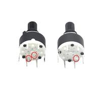 【5-1 PZ】SR16 Interruttore a banda rotante in plastica da 16 mm 2 poli 3 4 posizioni 1 polo 5 6 8 posizioni Lunghezza maniglia Interruttore a banda asse da 15 mm(1 Pole 5,5PCS)