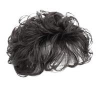 5.1 Topper per capelli sintetici ricci con scoppi toppers traspiranti pezzi di capelli soffici in parrucca naturale per diradamento o perdita di nero
