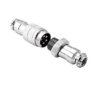 5/10/100Set GX12 16 20 Socket Butt Joint Male Female Docking Connector Circular Panel 2 3 4 5 6 7 8 9 10 12 14 15P(GX16,100Sets(Male Female),4P)
