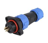 5/10/100Set socket connector Flange SP13 16 17 20 21 Male Female butt joint IP68 waterproof 2 3 4 5 6 7 9 10 12PIN(SP13 Flange,5 Sets(M Fe),9P)
