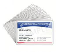 5/10/15/20 pezzi Nuove custodie protettive in PVC trasparente, impermeabili, per carte, tessere sanitarie, carte di credito, portafogli, portafogli da donna, porta carte di credito uomo e donna 20 pez