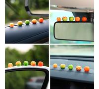5/10/15/20Pcs Resina Dolce Auto Ornamenti Carino Mini Arancione Auto Interni