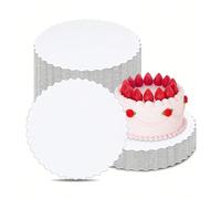 5/10/15 pezzi Basi per torte bianche e rotonde, Piatti per torte a prova di olio, Adatti per matrimoni, feste di compleanno e vacanze, Ideali per la decorazione e l'esposizione professionale di torte 