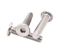 5/10/20/25/50pcs CM M1.6 M2 .5 M3 M4 M5 M6 M8 304 In Acciaio Inox Esagonale Esagono Incassato Ultra Sottile Piatto Wafer Testa A Brugola Bullone Vite(6mm,M2 50pcs)