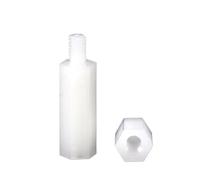 5/10/20/30 Pz M2 .5 M3 M4 M5 M6 Bianco Singolo Esagonale In Nylon Isolatore Colonna Di Supporto Distanziatore Perno Plastica(20mm,M2.5x6-30pcs)