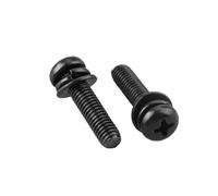 5/10/20/30pcs M2M2.5M3M4M5M6 Testa Cilindrica Con Rondella/vite A Molla Croce A Tonda Kit Di Tre Bulloni Combinati Zinco Nero/nichelato(M3x16mm-20Pcs)