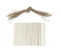 5/10/20/36pcs Incompiuto Legno Chip Vuoto Regalo Etichette Con Hemp Corde Fai