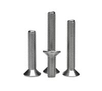 5/10/20/50 pezzi in acciaio inox a testa svasata con esagono incassato viti bullone filettatura macchina viti metalliche M2 M2.5 M3 M4 M5 M6 M8 M10(22mm,M3 (50pcs))