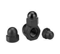 5/10/20/50pcs Dadi Ciechi In Nylon Nero M3 M4 M5 M6 M8 M10 M12 Copertura Decorativa In Plastica Cupola semicerchio Dado DIN1587(50Pcs,M8)