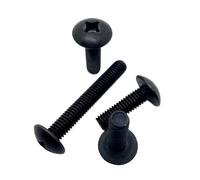 5/10/20/50pcs JISB1111T M2 M2.5 M3 M4 M5 M6 Black 304 A2-70 Stainless Steel Cross Large Round Big Truss Head Screw Bolt(14mm,5pcs M6)