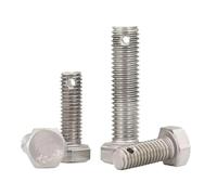 5/10/20/50pcs M3 M4 M5 M6 M8M 10M M12 M14 M16 Coda In Acciaio Inossidabile 304 Con Foro Esterno Vite Esagonale/Bullone Perforato(10mm,M4 (50pcs))