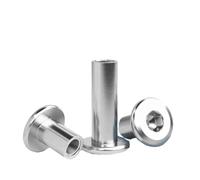5/10/ 20 pezzi M3 M4 M5 M6 M8 304 in acciaio inossidabile grande piatto esagonale testa esagonale incassata rivetto connettore inserto giunto manicotto dado cieco(45mm length)
