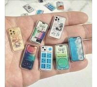 5/10/20 pezzi, Mini replica di modello di telefono, Decorazioni di telefono, Accessori per telefono di casa delle bambole, Oggetti decorativi di scena di vita, Oggetti di scena per fotografia di casa 