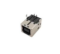 5/10/20 pezzi USB B tipo femmina presa jack 90 gradi saldatura connettore PCB for interfaccia dati stampante(Black,5Pcs)