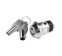 5/10/20 Sets 12/16/19mm Zinc Alloy Electronic Key Switch ON OFF Phone Lock Security Power Switch Tubular Terminals2 Position(S1901(2NO-2NC),10 sets)