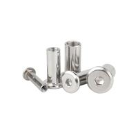 5/10/20pcs M3 M4 M5 M6 M8 304 acciaio inossidabile grande piatto esagonale testa a esagono incassato rivetto connettore inserto manicotto comune dado(6mm length,M4 x20pcs)
