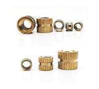 5/10/25/50 pezzi M1.6 M2 .5 M3 M4 M5 M6 M8 M10 Dado di inserimento incorporato for stampaggio a iniezione adesivo hot melt in ottone massiccio for stampante 3D(50pcs M2.5(OD 3.5mm),7mm long)