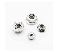 5/10/25/50 pz M3 M4 M5 M6 M8 M10 M12 in acciaio inox testa esagonale flangiato dado di bloccaggio controdado di bloccaggio(M3 50pcs)
