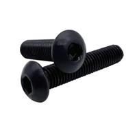 5/10/25/50x M1.6 M2 .5 M3 M4 M5 M6 M8 Nero Grado 10.9 Acciaio Esagonale Esagono Incassato Bottone Vite A Testa Tonda Bullone(20mm,M3 50pcs)