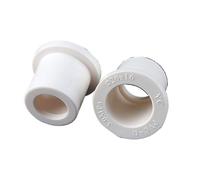 5/10/30 pezzi di diametro interno 16 mm, raccordi for tubi in PVC bianco, gomito dritto, connettori a T uguali solidi, giunto in plastica, parti for irrigazione.(Bushing Connector,30Pcs)
