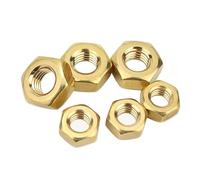 5/10/50/100 pz DIN934 Ottone Massiccio Rame Esagonale Dado Esagonale for M1.4 M1.6 M2 M2.5 M3 M4 M5 M6 M8 M10 M12 M14 -M20 Vite Bullone(M5 (50pcs))